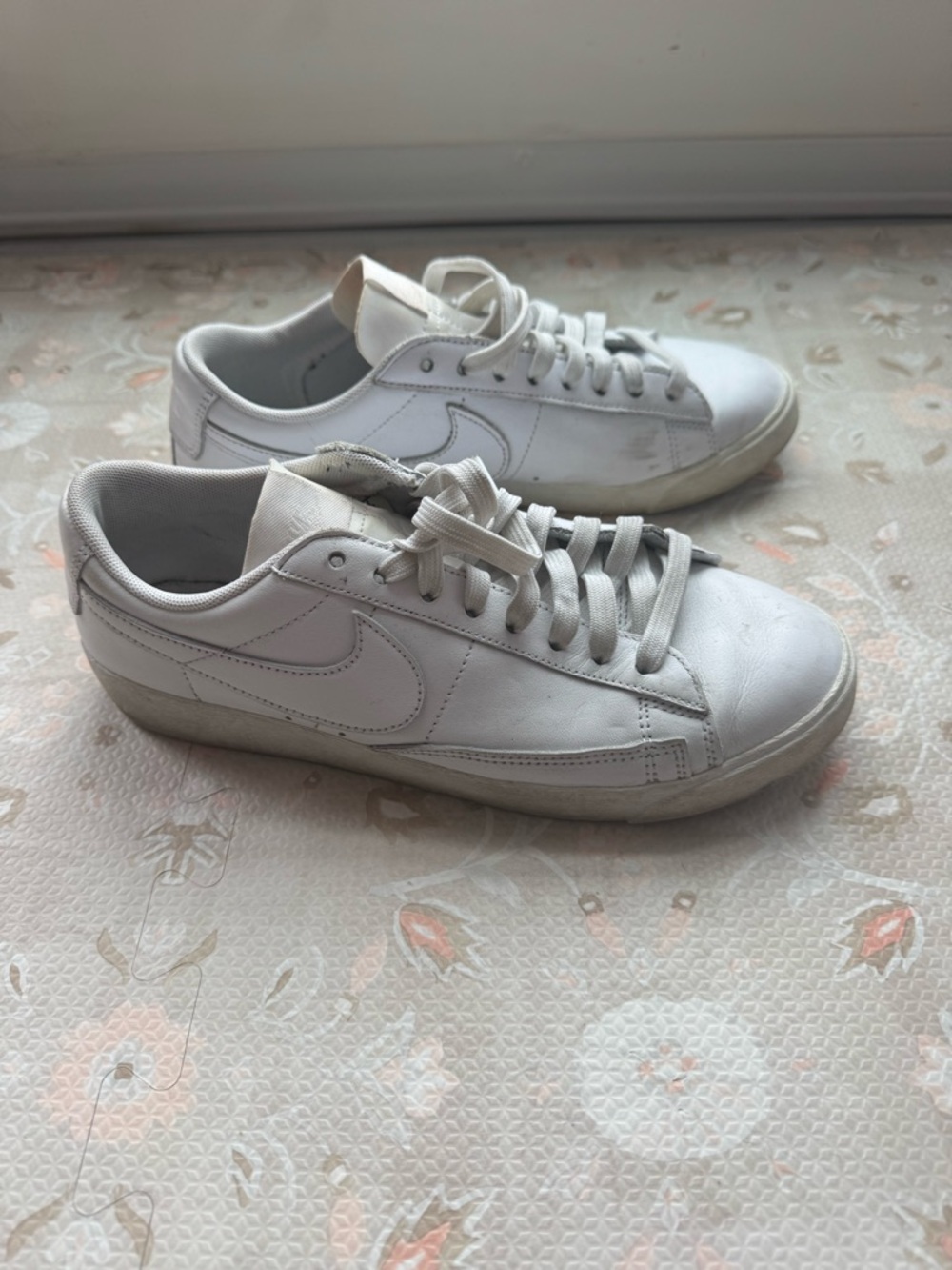 Nike White Low-Top Leather Sneakers